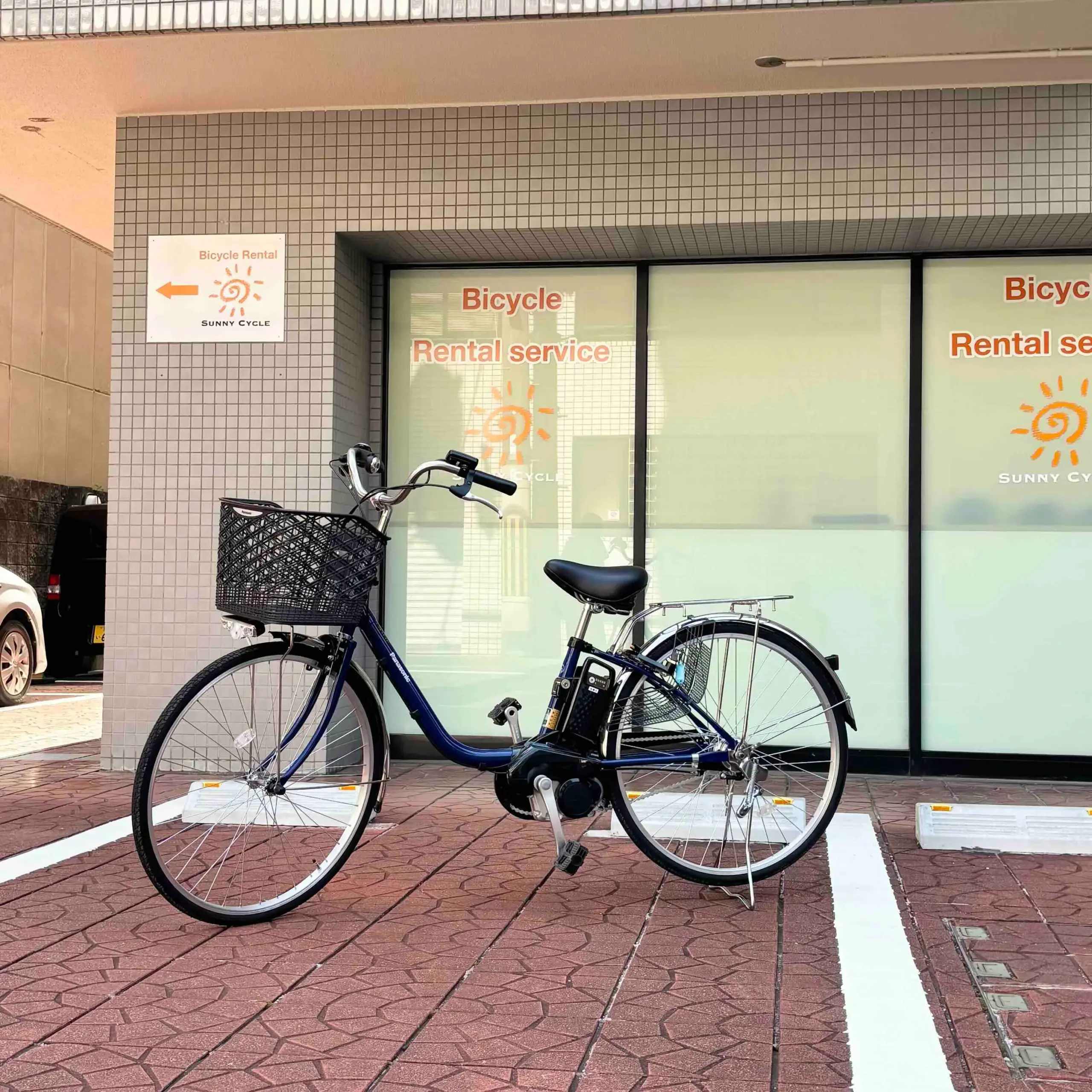 SunnyCycle Shijo store front near downtown Kyoto
